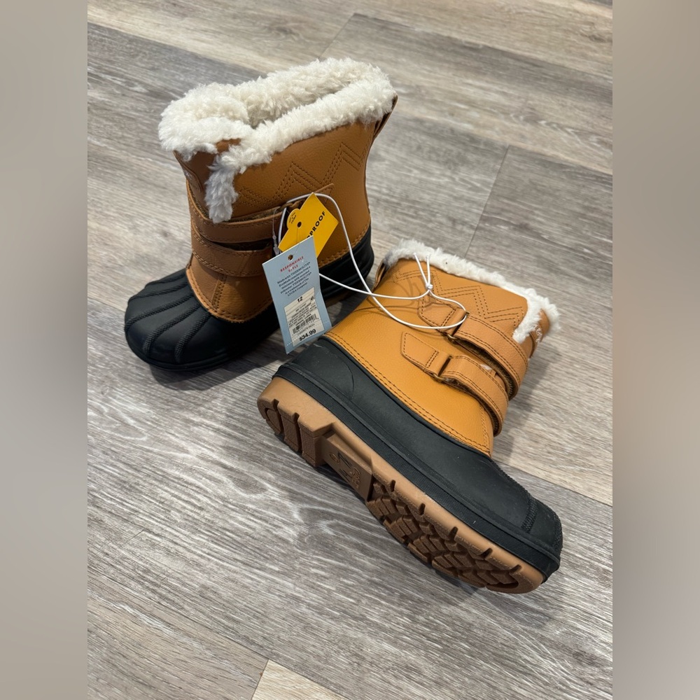Cat & Jack Denver Waterproof Snow Boots in Cognac